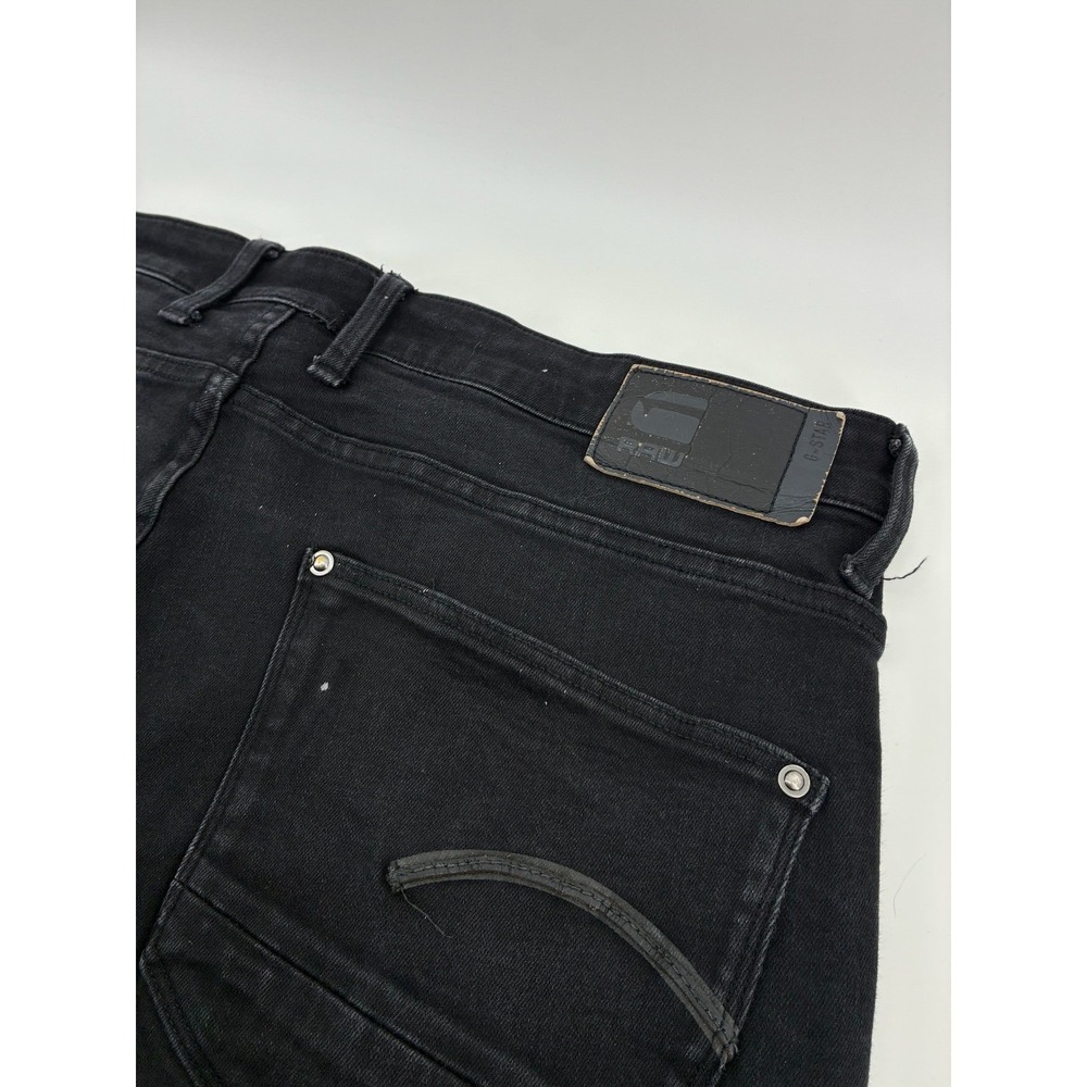G-Star Raw Revend Skinny Jeans Mens 38x36 Black Stretch Denim 51010-B964-A810